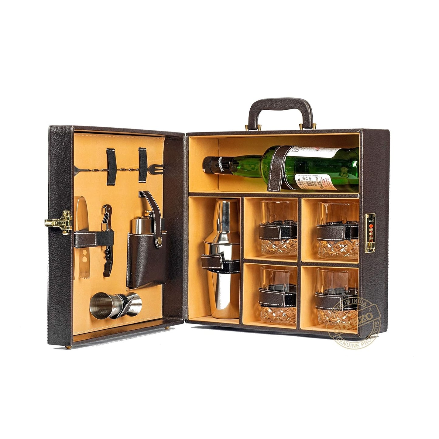 Leather Portable Bar Set